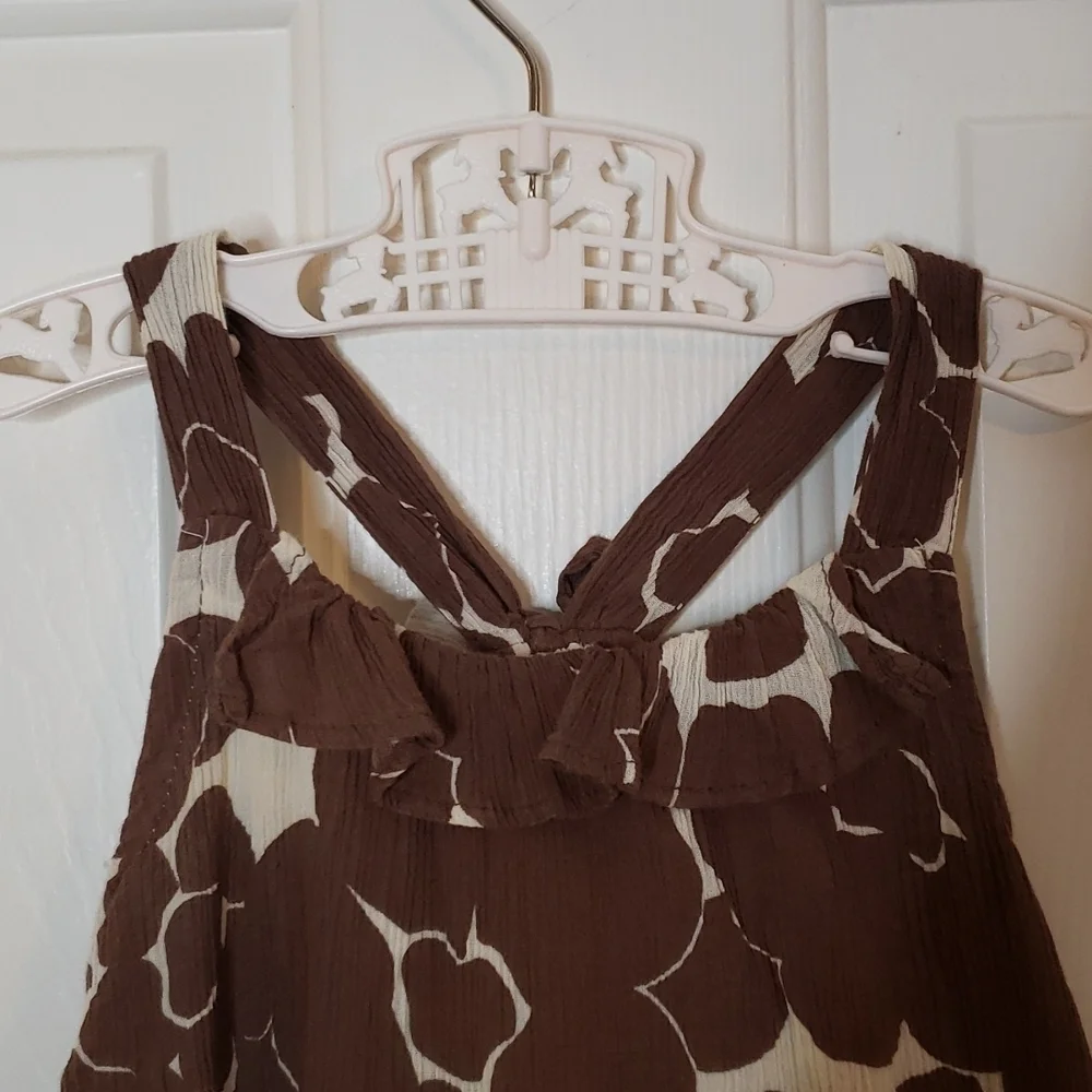 Genuine Kids OshKosh Brown Floral Dress NWT Size 3T - Picture 2 of 10